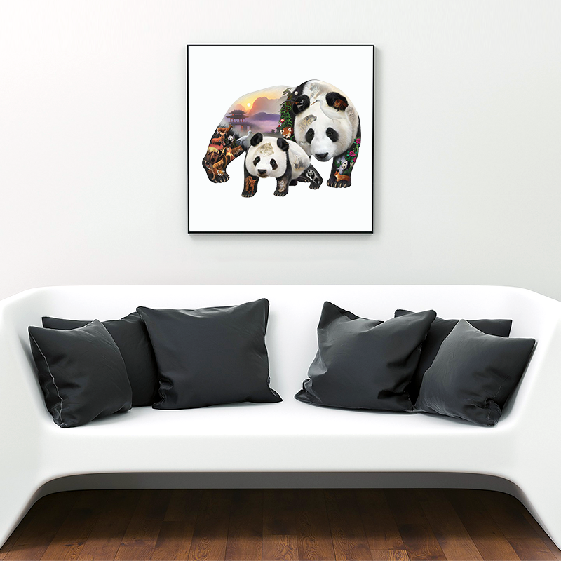 Rompecabezas de hogar del panda