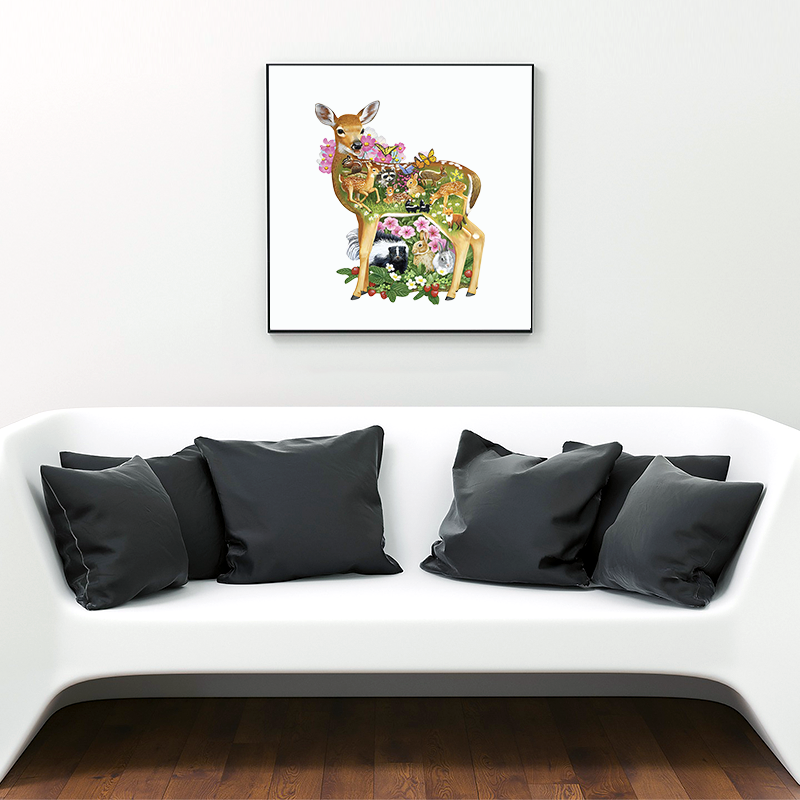 Rompecabezas casero de ciervo sika