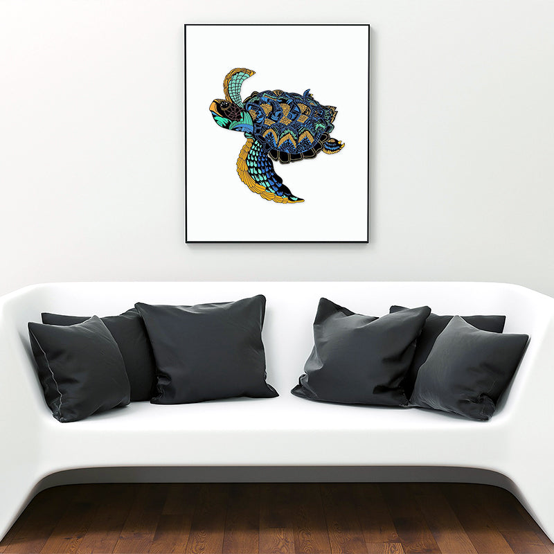 Rompecabezas de madera de tortuga viajera