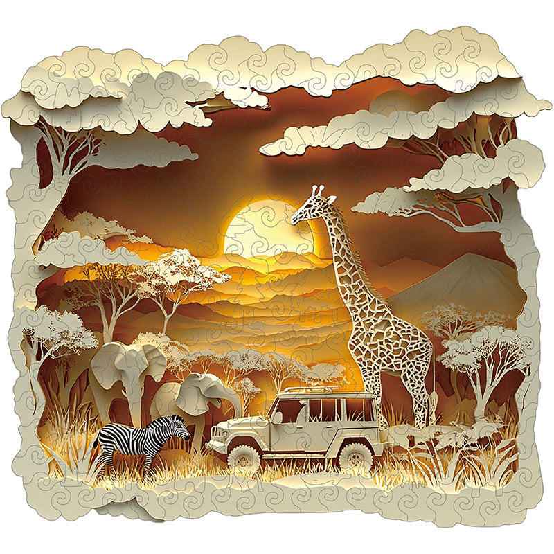 Puzzle de madera 3D del safari africano