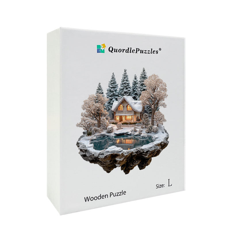 🔥Último día 92 %-Silencio en la cabaña de invierno – Rompecabezas de madera