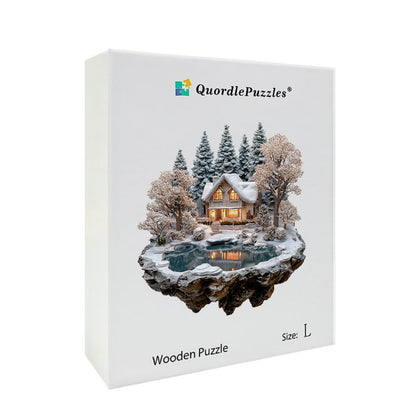 🔥Último día 92 %-Silencio en la cabaña de invierno – Rompecabezas de madera