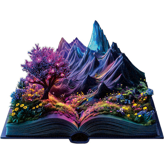 Puzzle de madera 3D de la erupción volcánica