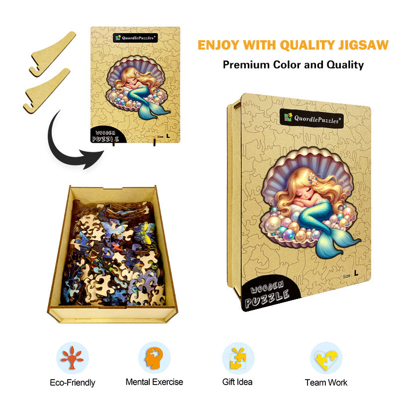 🔥Último día 85% de descuento - sirena durmiendo en concha de perla