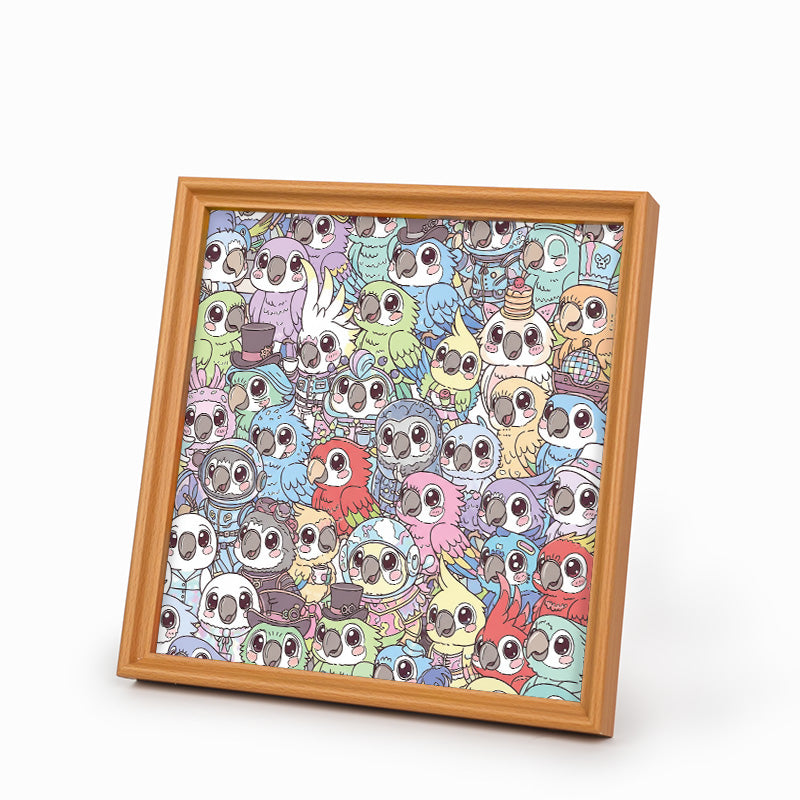 Periquito - Rompecabezas de Madera para Colorear