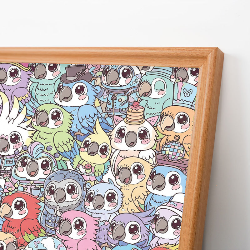 Periquito - Rompecabezas de Madera para Colorear