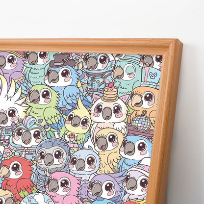 Periquito - Rompecabezas de Madera para Colorear