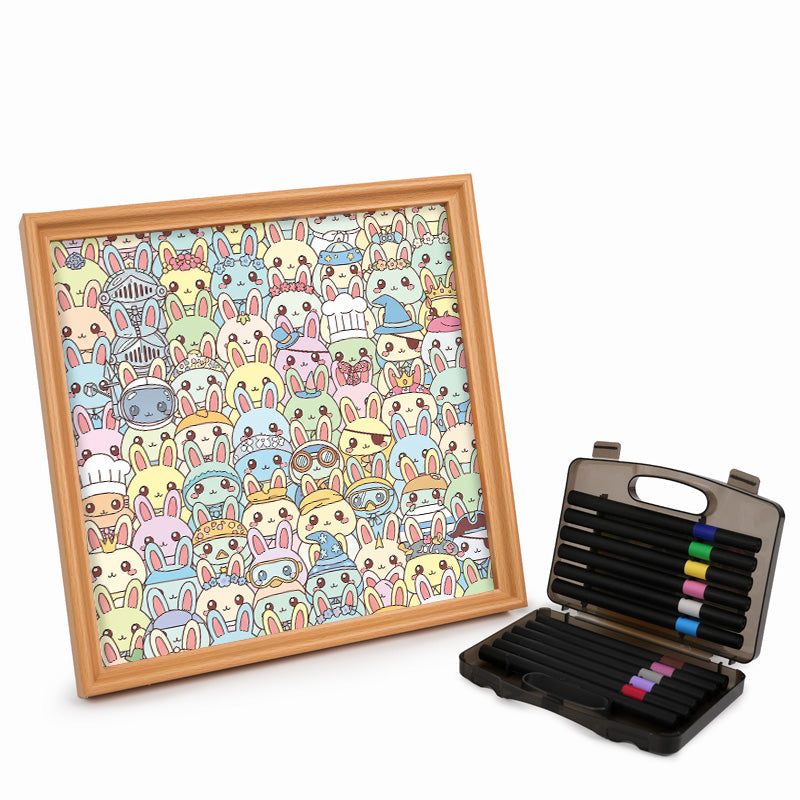 Conejito - Rompecabezas de Madera para Colorear