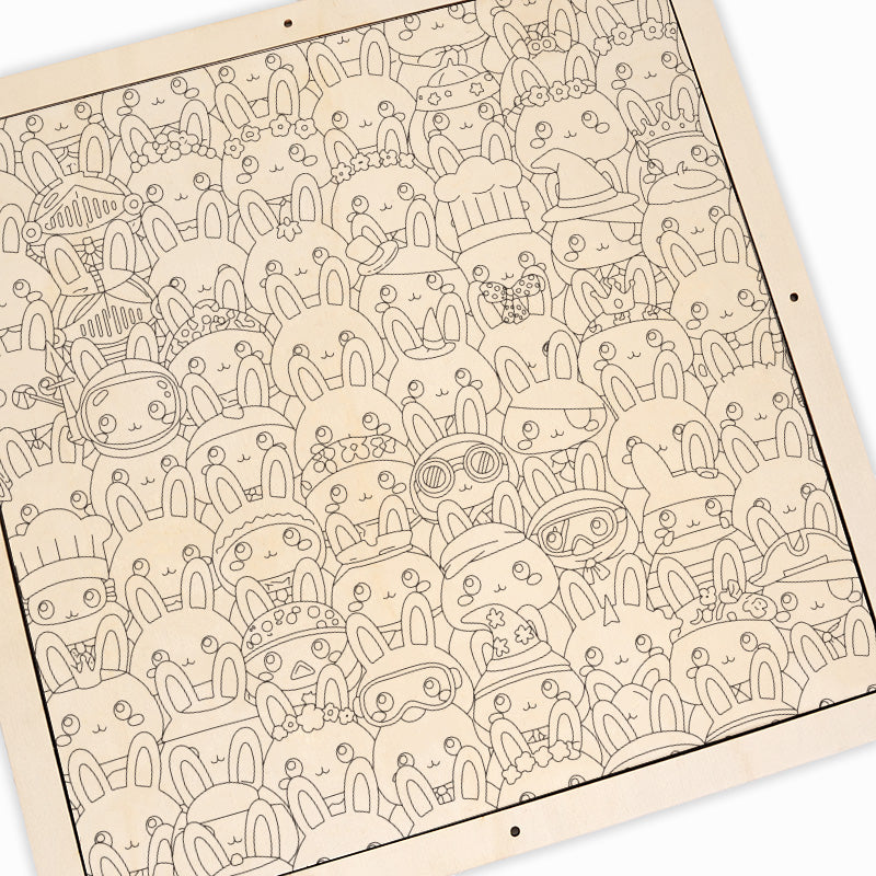 Conejito - Rompecabezas de Madera para Colorear