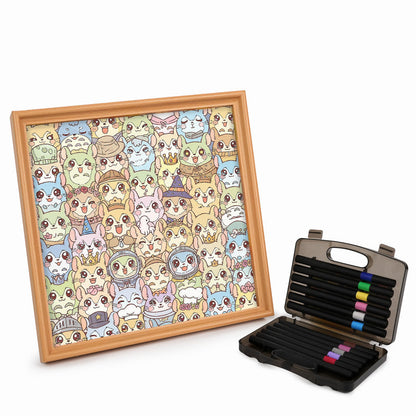 Chinchilla - Rompecabezas de Madera para Colorear