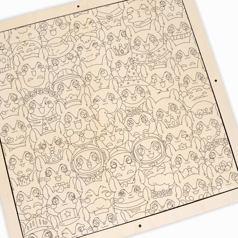 Chinchilla - Rompecabezas de Madera para Colorear