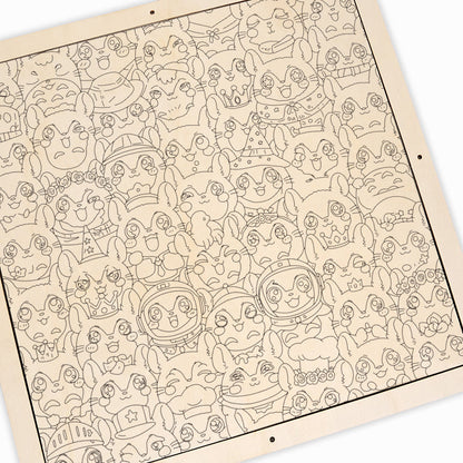 Chinchilla - Rompecabezas de Madera para Colorear