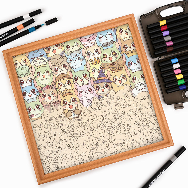 Chinchilla - Rompecabezas de Madera para Colorear