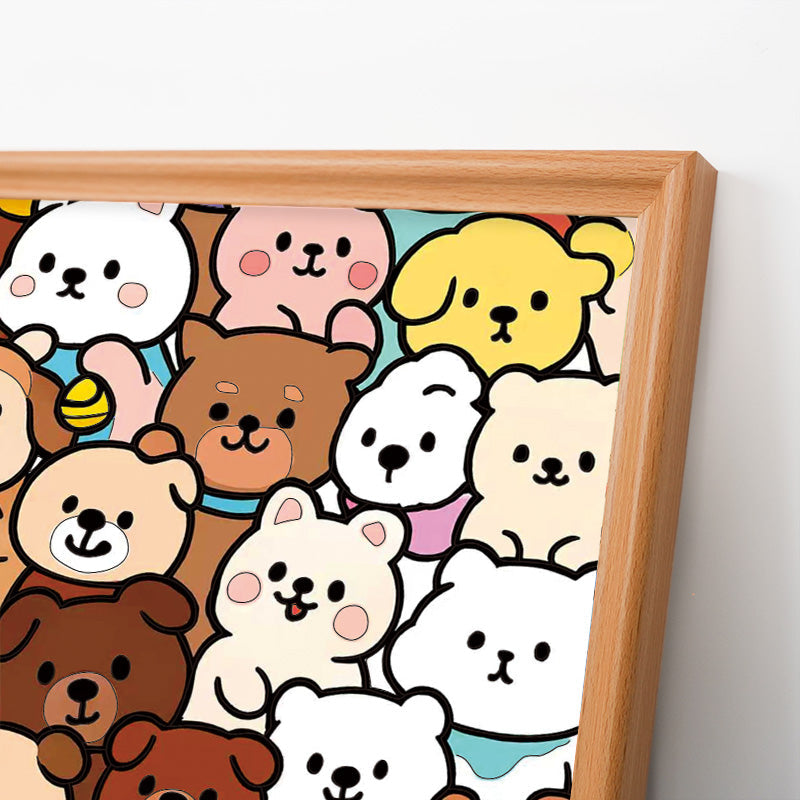 Compañeros del Bosque - Rompecabezas de Madera para Colorear