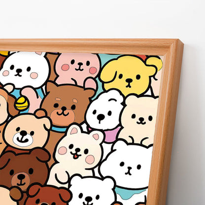 Compañeros del Bosque - Rompecabezas de Madera para Colorear