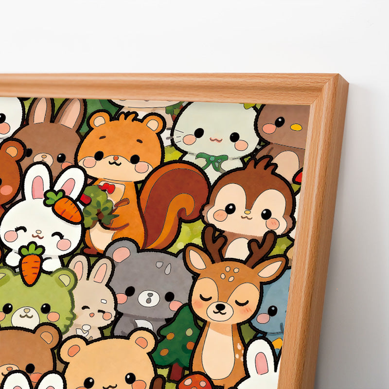 Equipo del Bosque - Rompecabezas de Madera para Colorear