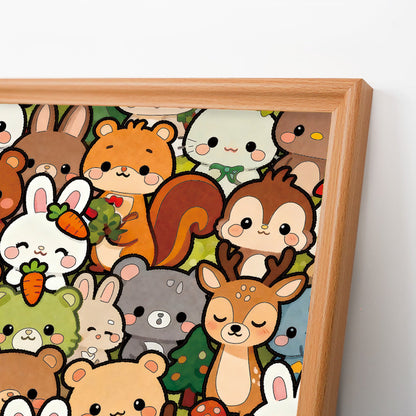 Equipo del Bosque - Rompecabezas de Madera para Colorear