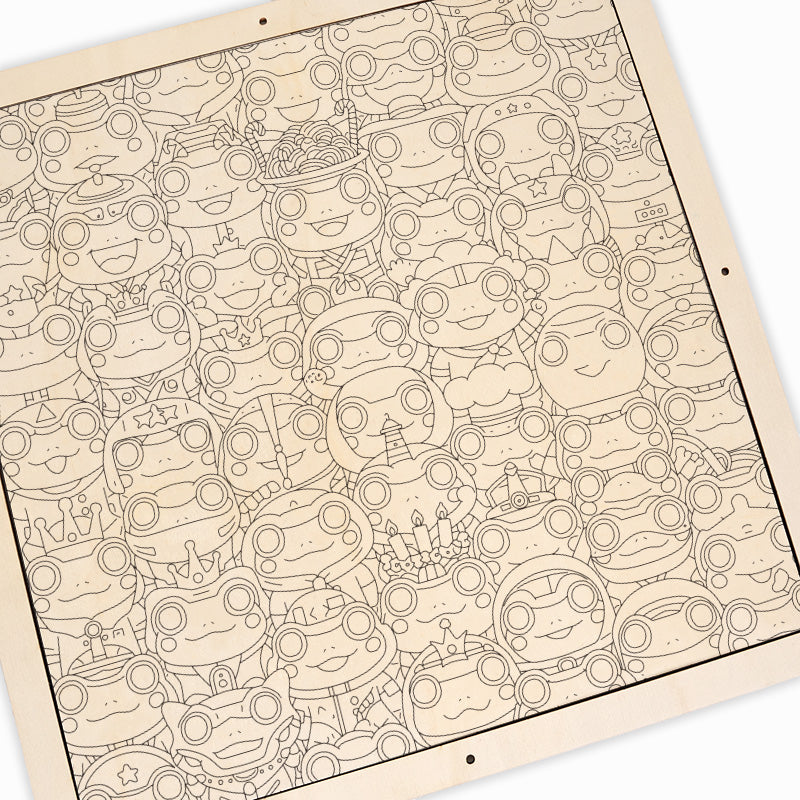 Rana - Rompecabezas de Madera para Colorear