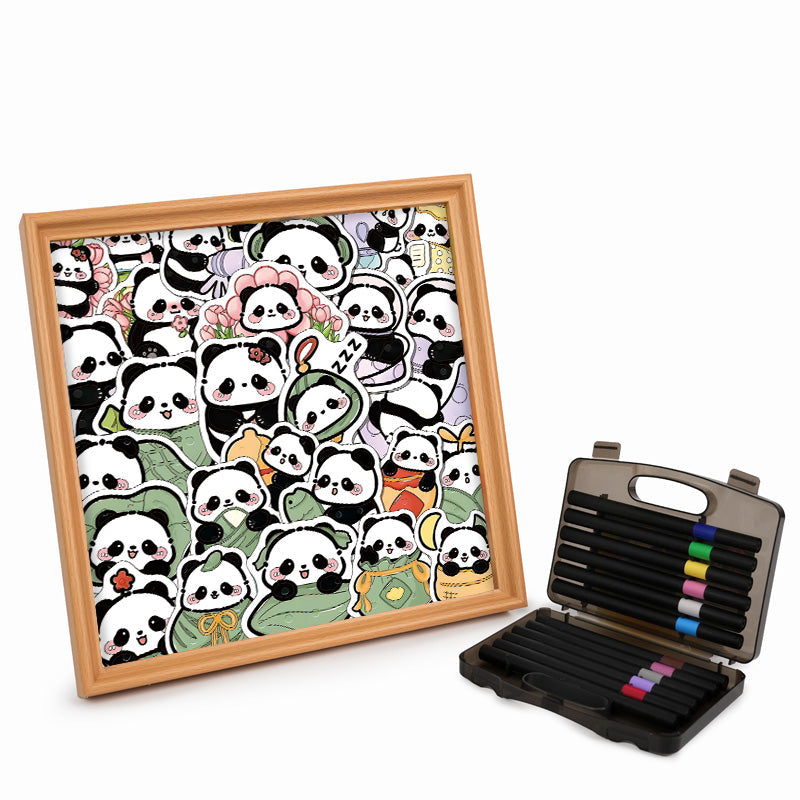 Panda II - Rompecabezas de Madera para Colorear
