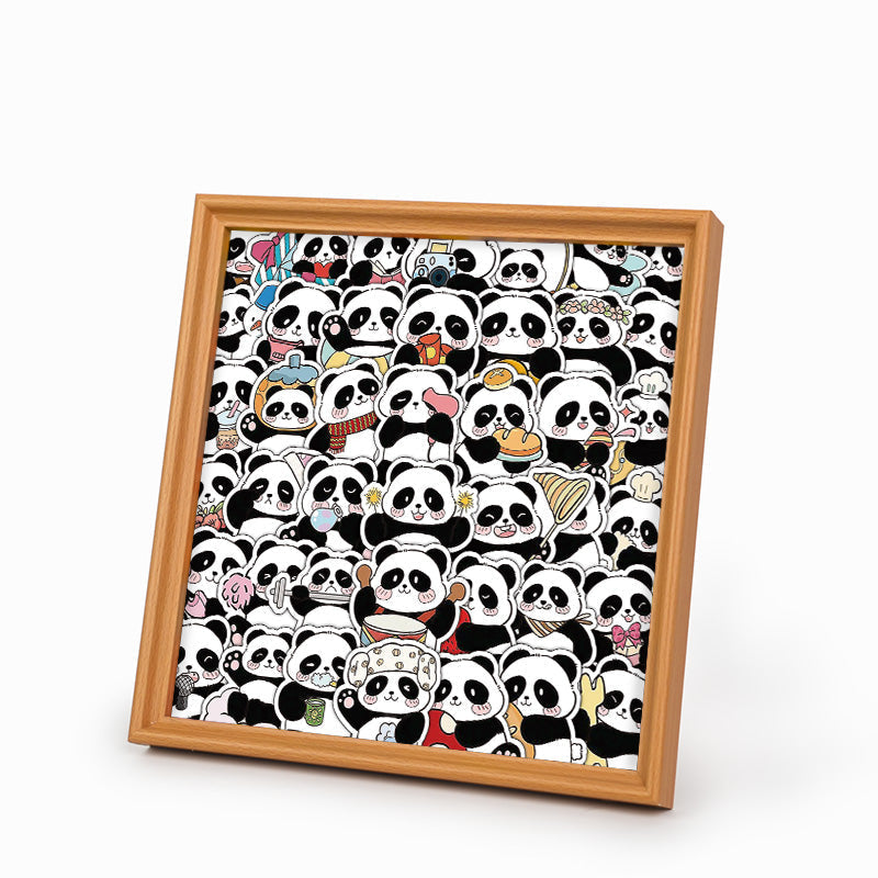 Panda III - Rompecabezas de Madera para Colorear