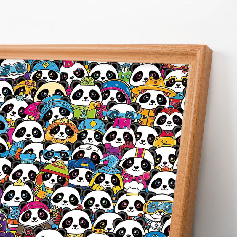 Panda - Rompecabezas de Madera para Colorear