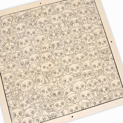 Panda - Rompecabezas de Madera para Colorear