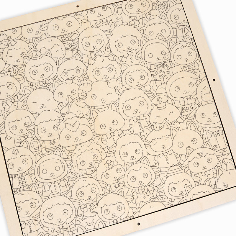 Oveja - Rompecabezas de Madera para Colorear