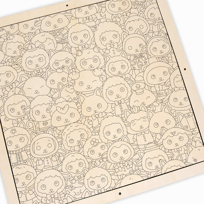 Oveja - Rompecabezas de Madera para Colorear