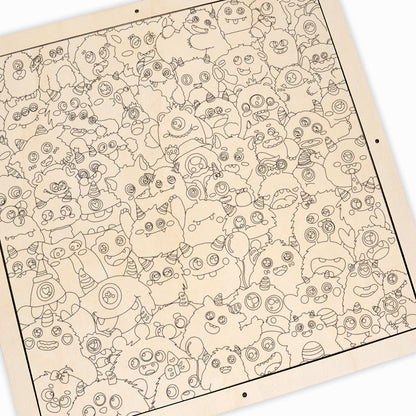 Pequeños Dinosaurios - Rompecabezas de Madera para Colorear