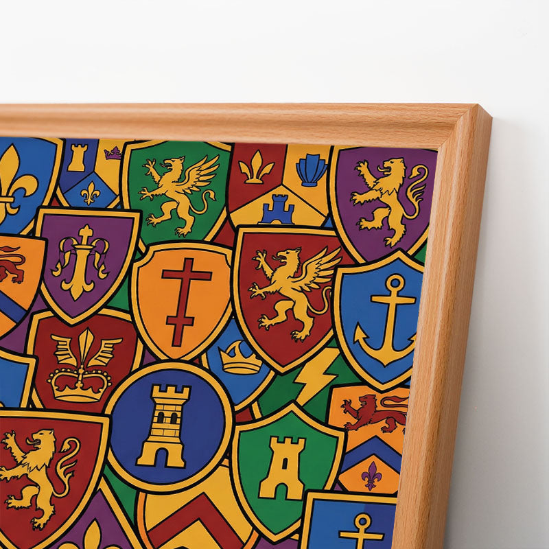 Colección de insignias - Rompecabezas de madera para colorear