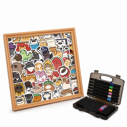 Mascotas Felices - Rompecabezas de Madera para Colorear