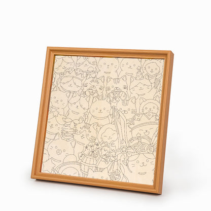 Gatitos mágicos - Rompecabezas de madera para colorear