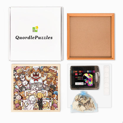 Una boda perfecta - Rompecabezas de madera para colorear