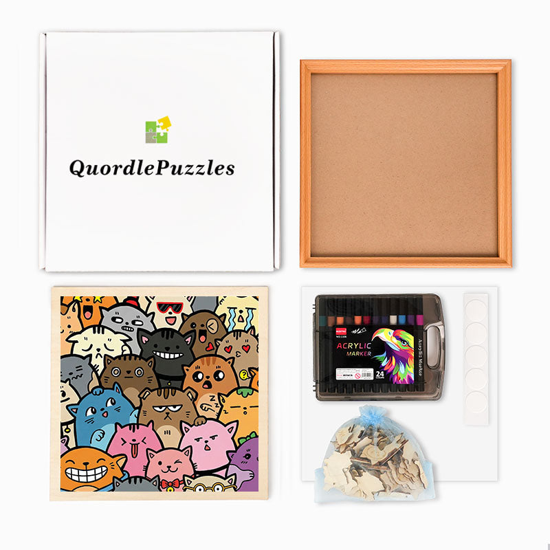 Raro pero lindo - Rompecabezas de madera para colorear