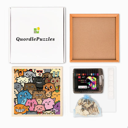 Raro pero lindo - Rompecabezas de madera para colorear