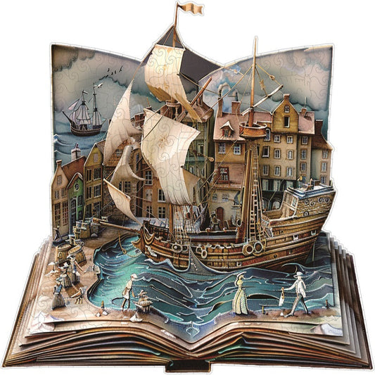 Puzzle de Madera Aventura en Astillero Pop-up