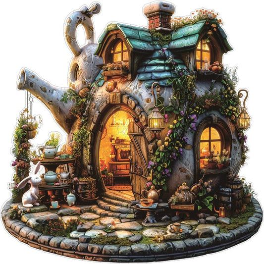 Puzzle de Madera Casa-Tetera