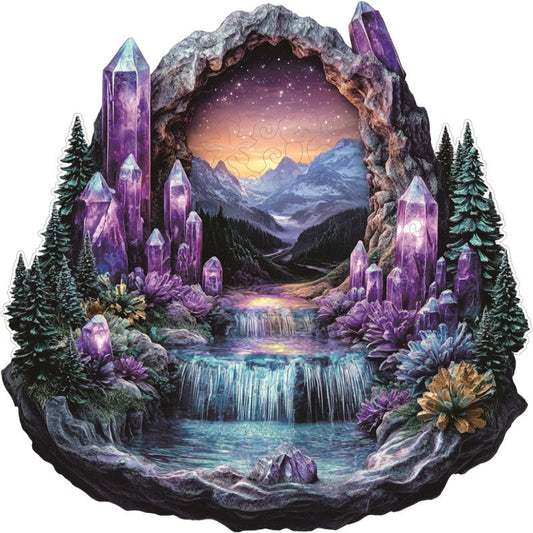 Puzzle de Madera Cueva de Cristal con Cascada