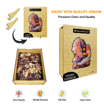 Rompecabezas de madera Cabaña de hadas de conchas