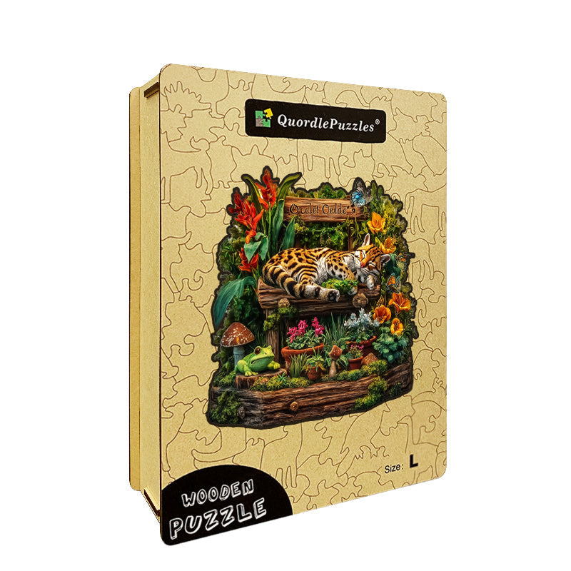 Rompecabezas de madera Jardín de jaguares