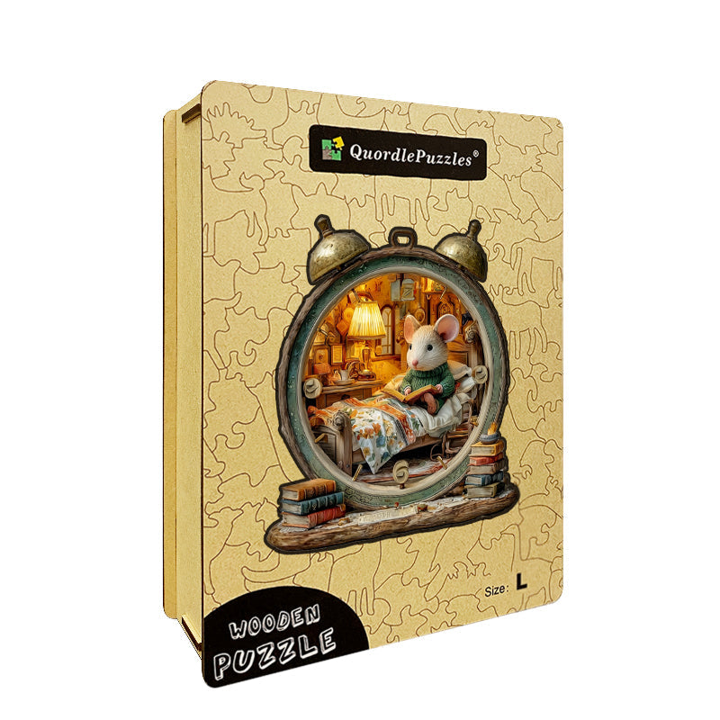 Rompecabezas de madera Ratón despertador