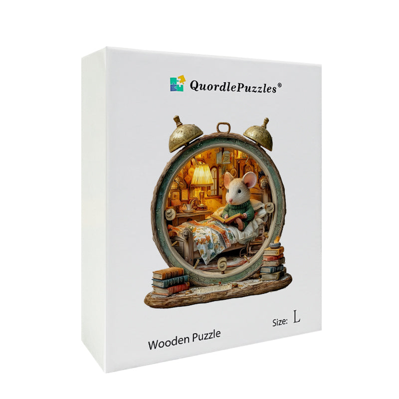 Rompecabezas de madera Ratón despertador