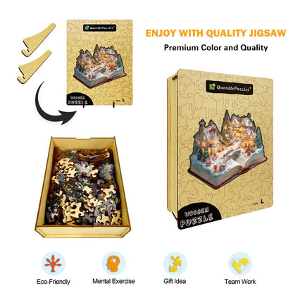 Rompecabezas de madera Libro desplegable navideño