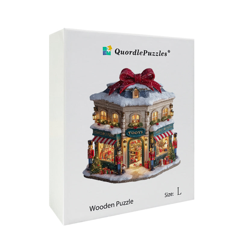 Rompecabezas de madera Tienda navideña