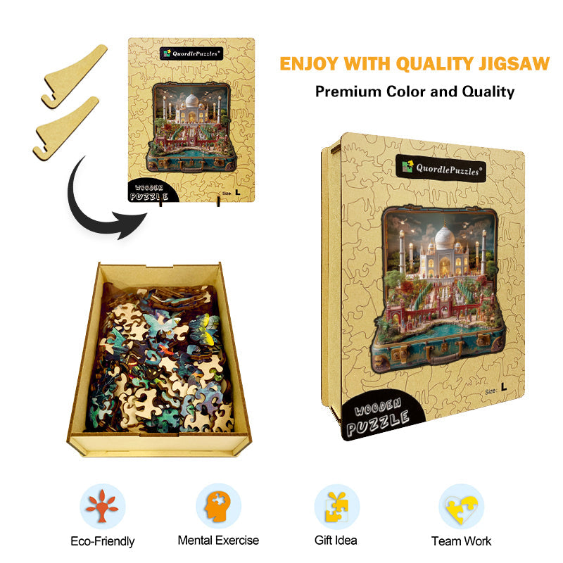 Maleta Rompecabezas de madera del Taj Mahal