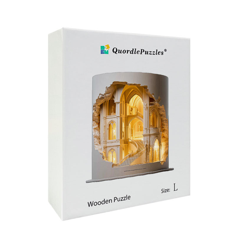Rompecabezas de madera de una catedral gótica
