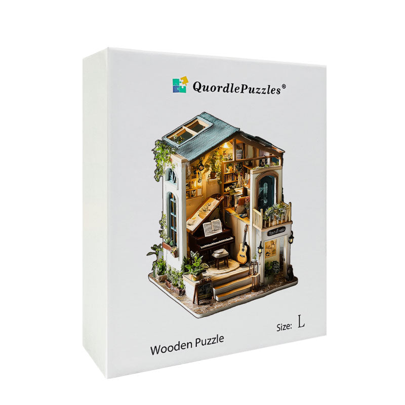 Rompecabezas de madera de estudio de música