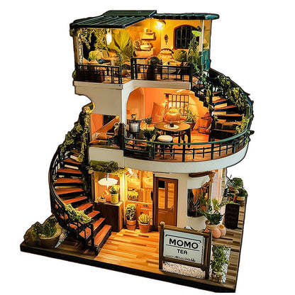 Rompecabezas de madera de la casa de té