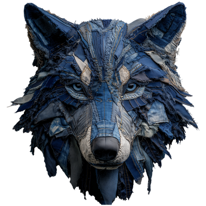 Rompecabezas 3D de cabeza de lobo estilo vaquero