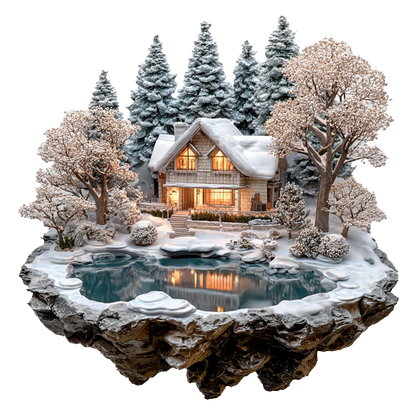 🔥Último día 92 %-Silencio en la cabaña de invierno – Rompecabezas de madera